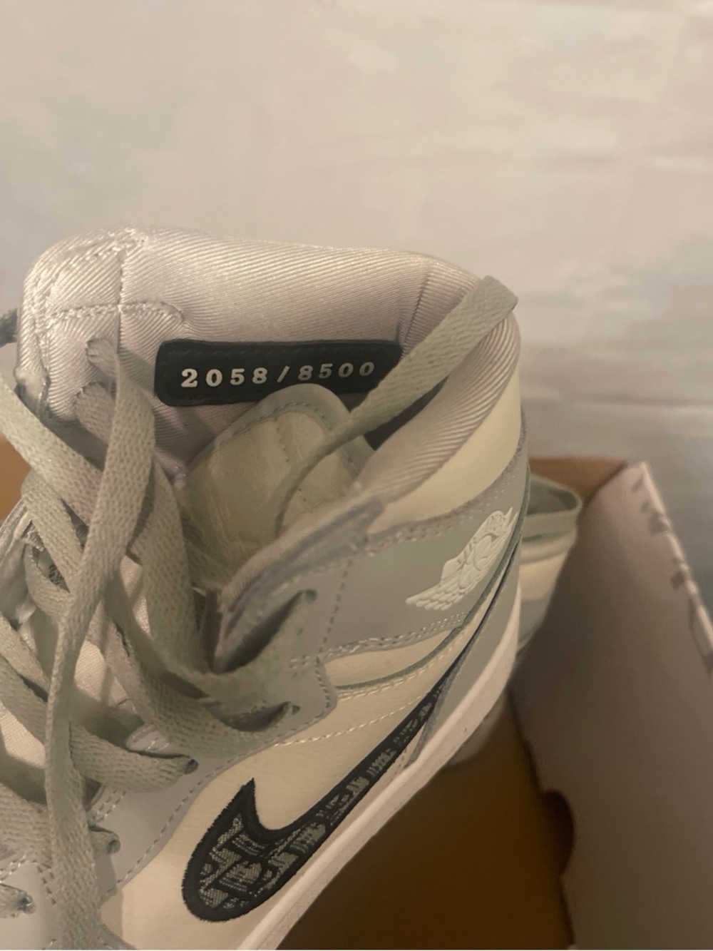 Dior Kids White and Gray Low-Top Sneakers - Picture 4 of 4